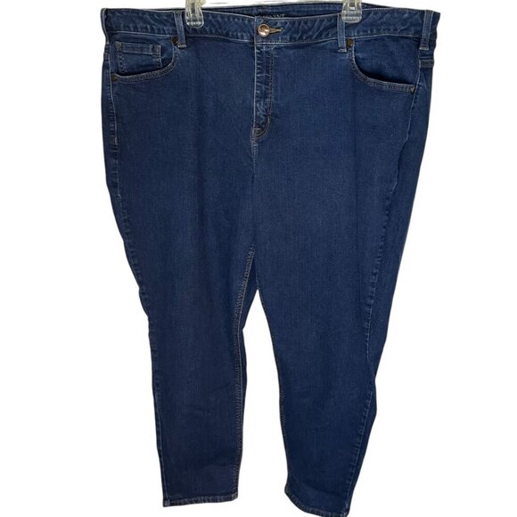 Lane Bryant Women's 26 Short Classic Skinny Jeans Medium Wash Blue Denim Stretch - Picture 1 of 5